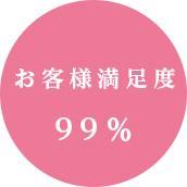 お客様満足度99%